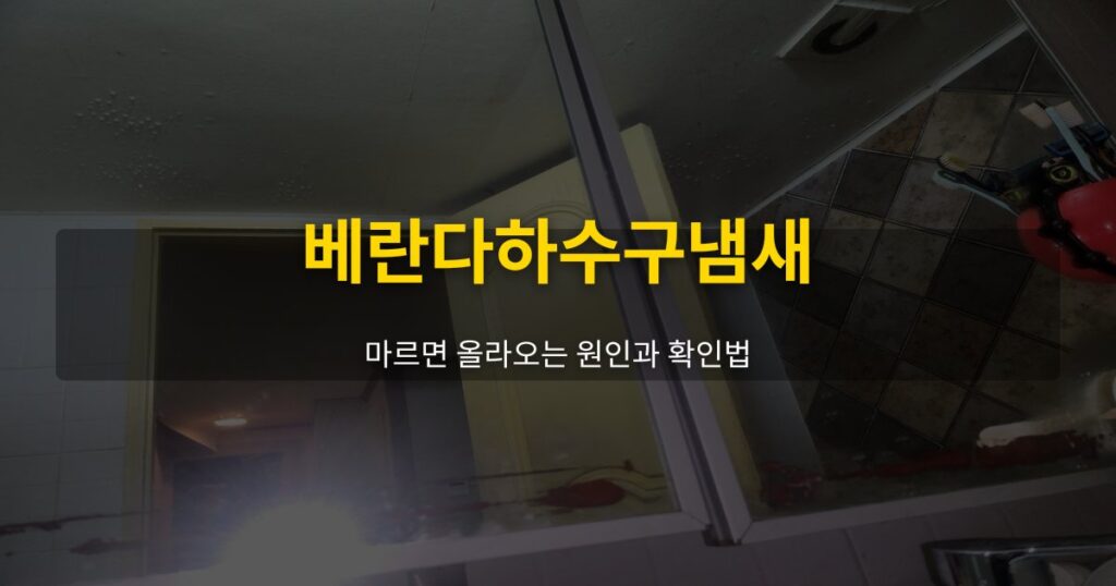 베란다하수구냄새, 마르면 올라오는 원인과 확인법 - 여운 special-cleaning-tips