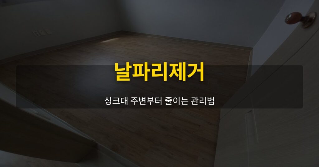 날파리제거, 싱크대 주변부터 줄이는 관리법 - 여운 special-cleaning-tips