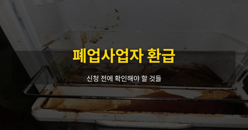 폐업사업자 환급, 신청 전에 확인해야 할 것들 - 여운 special-cleaning-tips