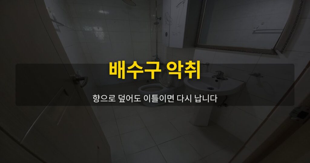 배수구 악취, 향으로 덮어도 이틀이면 다시 납니다 - 여운 special-cleaning-tips