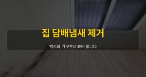 집 담배냄새 제거, 벽지와 가구부터 봐야 합니다 - 여운 special-cleaning-tips