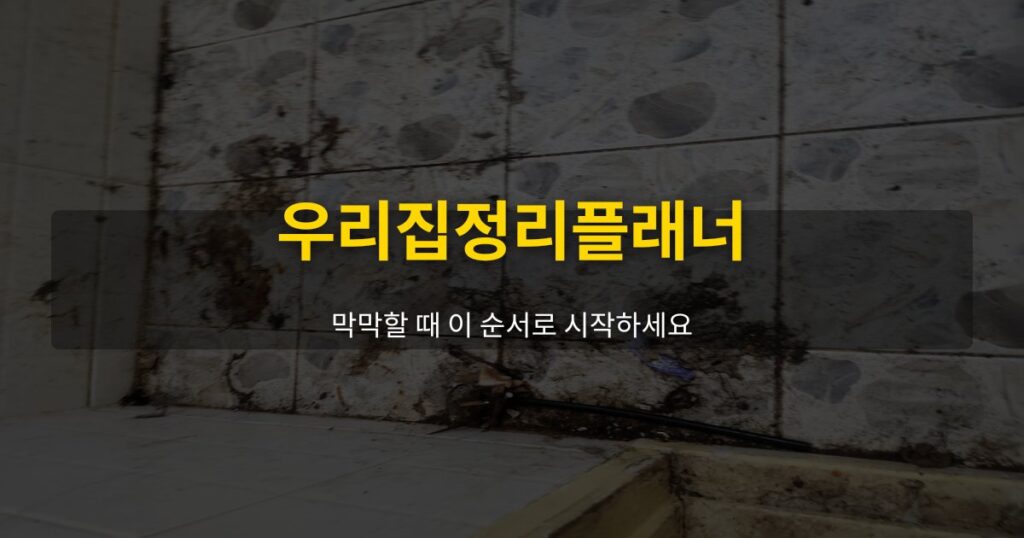 우리집정리플래너, 막막할 때 이 순서로 시작하세요 - 여운 special-cleaning-tips