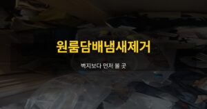 원룸담배냄새제거, 벽지보다 먼저 볼 곳 - 여운 special-cleaning-tips